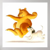 Kinder Funny Beer en Cute Puppy Dog Poster (Voorkant)