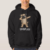 Kinder Funny Dabbing pug Gift dog zonnebrillen Dab Hoodie (Voorkant)
