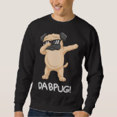 Kinder Funny Dabbing pug Gift dog zonnebrillen Dab Trui (Voorkant)