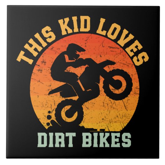 Kinder Funny Dirt Bike Tegeltje (Voorkant)