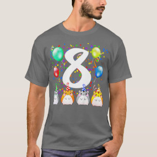 Kinder Funny Hamster Guinee Varkens 8e verjaardag  T-shirt