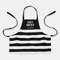 Kinder Funny Hot Mess Black Stripes, gepersonalise