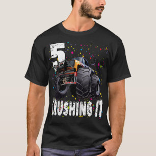 Kinder Funny Monster Truck die vijf jaar oud is T-shirt