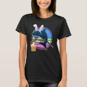 Kinder funny paashhaai met eiermand t-shirt (Voorkant)