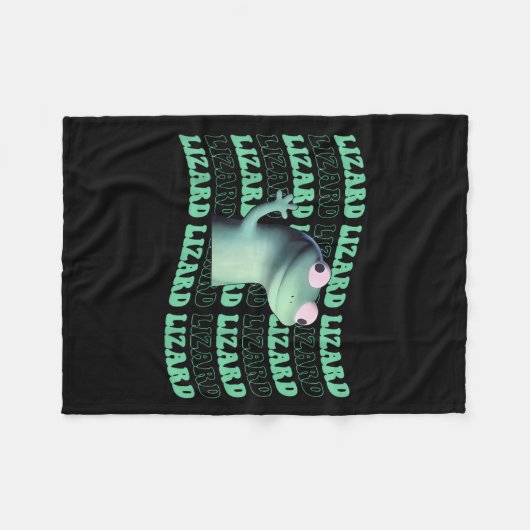 Kinder Funny Weirdcore Animal Groovy Lizard L Fleece Deken (Voorkant (Horizontaal))