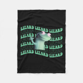 Kinder Funny Weirdcore Animal Groovy Lizard L Fleece Deken (Voorkant)