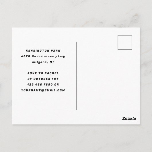 Kinder GameFest verjaardagsuitnodiging Briefkaart (Achterkant)