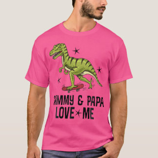 Kinder Gammy en Papa houden van mij kleinzoon dino T-shirt