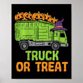 Kinder Garge Truck Pumpkins Peuter Poster