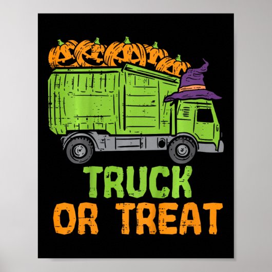 Kinder Garge Truck Pumpkins Peuter Poster (Voorkant)