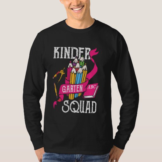 Kinder Garten Abc Squad terug naar school T-shirt (Voorkant)