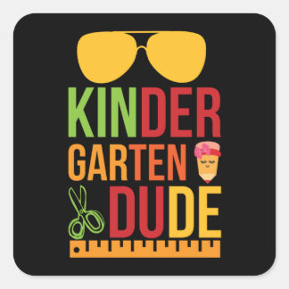 Kinder Garten Guy Vierkante Sticker