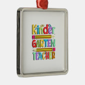Kinder Garten-leraar Metalen Ornament (Rechts)