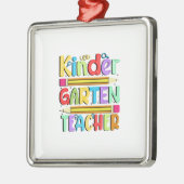 Kinder Garten-leraar Metalen Ornament (Links)