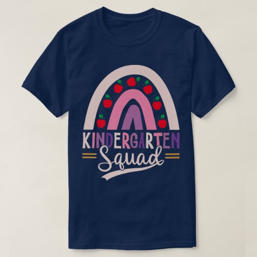 Kinder Garten Squade Rainbow T-shirt terug naar sc (Design voorkant)
