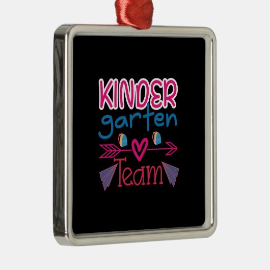 Kinder Garten Team Metalen Ornament (Rechts)