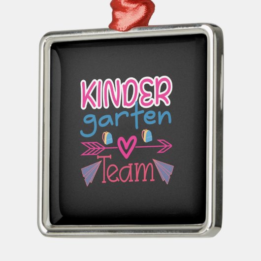 Kinder Garten Team Metalen Ornament (Links)