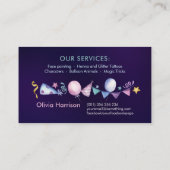 Kinder gebeurtenisplanner - waterverf kunst op vio visitekaartje (Achterkant)