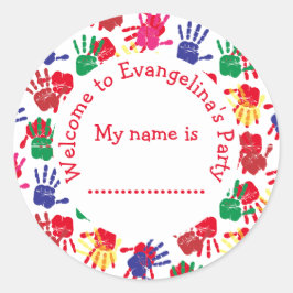 Kinder geboortedatum ronde sticker