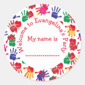 Kinder geboortedatum ronde sticker (Voorkant)