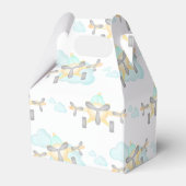 Kinder Geel Vliegtuig Vliegende Luchtvaart Verjaar Bedankdoosjes (Achterkant)