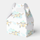 Kinder Geel Vliegtuig Vliegende Luchtvaart Verjaar Bedankdoosjes (Voorkant Zijde)