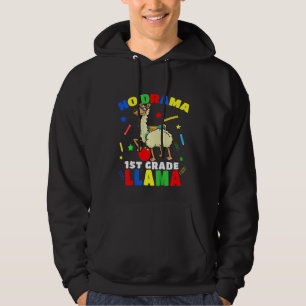 Kinder geen drama 1e klas lama terug naar schoolkl hoodie