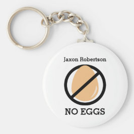 Kinder Geen Eieren Alarm Gepersonaliseerd Sleutelhanger