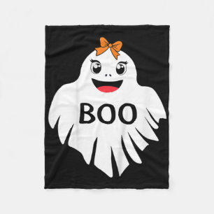 Kinder geest met boog boe boe meisjes Halloween t Fleece Deken
