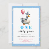 Kinder Gekke Gans Eerste Verjaardag Kaart (Voorkant)