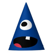 Kinder Gekke Monster Face Monsters Party Blue Cute Feesthoedjes (Voorkant)