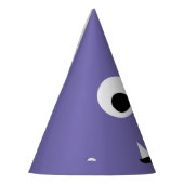 Kinder Gekke Monster Face Monsters Party Paarse Cu Feesthoedjes (Links)
