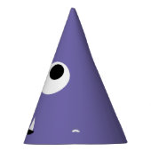 Kinder Gekke Monster Face Monsters Party Paarse Cu Feesthoedjes (Rechts)