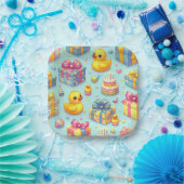Kinder Gele Eend Verjaardag Party Papier Borden Papieren Bordje (Feest)
