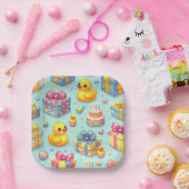 Kinder Gele Eend Verjaardag Party Papier Borden Papieren Bordje (Feest)