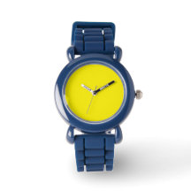 Kinder gele horloge gezicht genummerd Bezel polsho