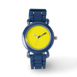 Kinder gele horloge gezicht genummerd Bezel polsho