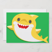 Kinder gele regenbooghaai verjaardagsfoto kaart (Achterkant)