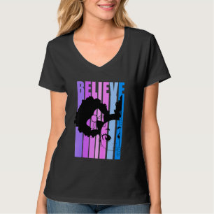 Kinder geloven dat Retro Black Girls Peekaboo Afro T-shirt
