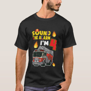 Kinder geluid Het alarm dat ik 4 kleine brandweerm T-shirt