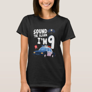 Kinder geluid Het alarm is mijn negende verjaardag T-shirt