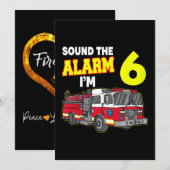 Kinder geluidsindicator Im 6 Kinder brandweerbrand Feestdagenkaart (Voorkant / Achterkant)