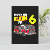 Kinder geluidsindicator Im 6 Kinder brandweerbrand Feestdagenkaart (Staand voorkant)