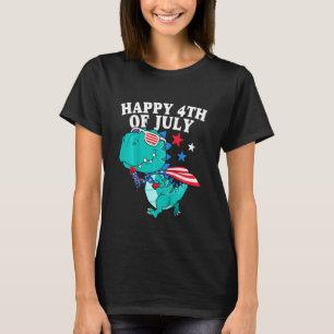 Kinder gelukkige 4 juli jongens Toddler Trex Dinos T-shirt