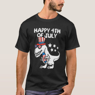 Kinder gelukkige 4 juli t-rex Dino Dinosaur Baby a T-shirt