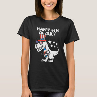 Kinder gelukkige 4 juli t-rex Dino Dinosaur Baby a T-shirt