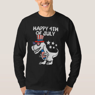 Kinder gelukkige 4 juli t-rex Dino Dinosaur Baby a T-shirt