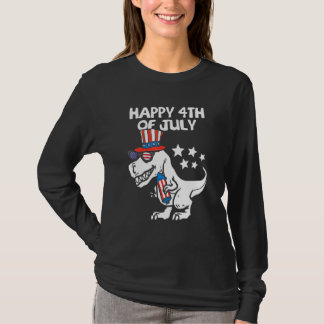 Kinder gelukkige 4 juli t-rex Dino Dinosaur Baby a T-shirt
