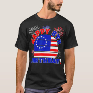 Kinder gelukkige 8e verjaardag op 4 juli Vintage 1 T-shirt