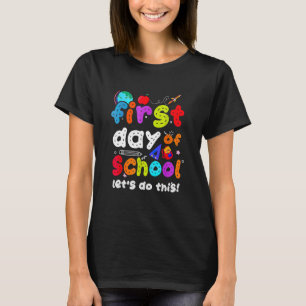 Kinder gelukkige eerste schooldag terug naar schoo t-shirt